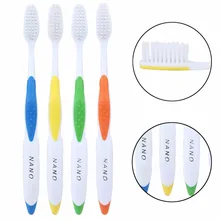 4 шт Двойная ультра мягкая зубная щетка бамбуковый уголь нано щетка для ухода за полостью рта
