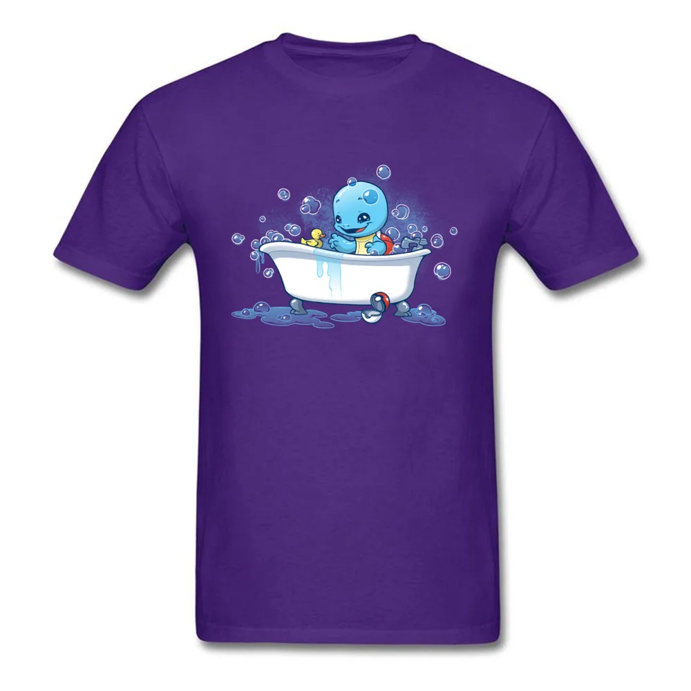 bath time 9902 Men T Shirt Funny Normal Tops Shirts 100% Cotton Fabric Crewneck Short Sleeve Casual Tee Shirt Fall bath time 9902 purple