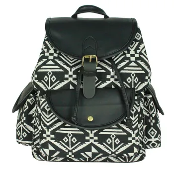 

NEWHOTSTACY bag ethnic style canvas printing backpack travel bag