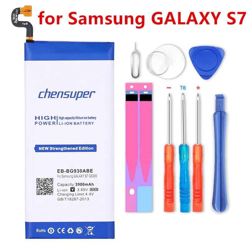 

chensuper 3900mAh Battery for Samsung GALAXY S7 G9300 SM-G9300 G930L G930 G930F G930A G9308 G9309 G930FD G930W8 EB-BG930ABE