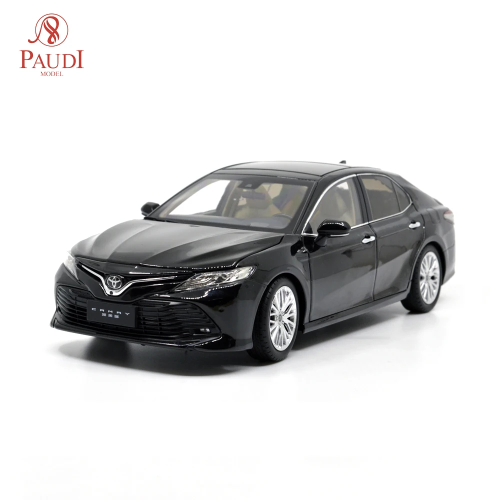 1/18 1:18 1 18 Масштаб Toyota Camry 2018 8 е поколение черная статическая имитация отлитый под