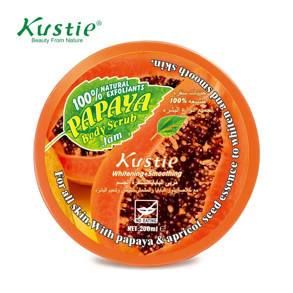 Kustie Eco Friendly Pore Refining Papaya Peeling Scrub Facial Cleanser