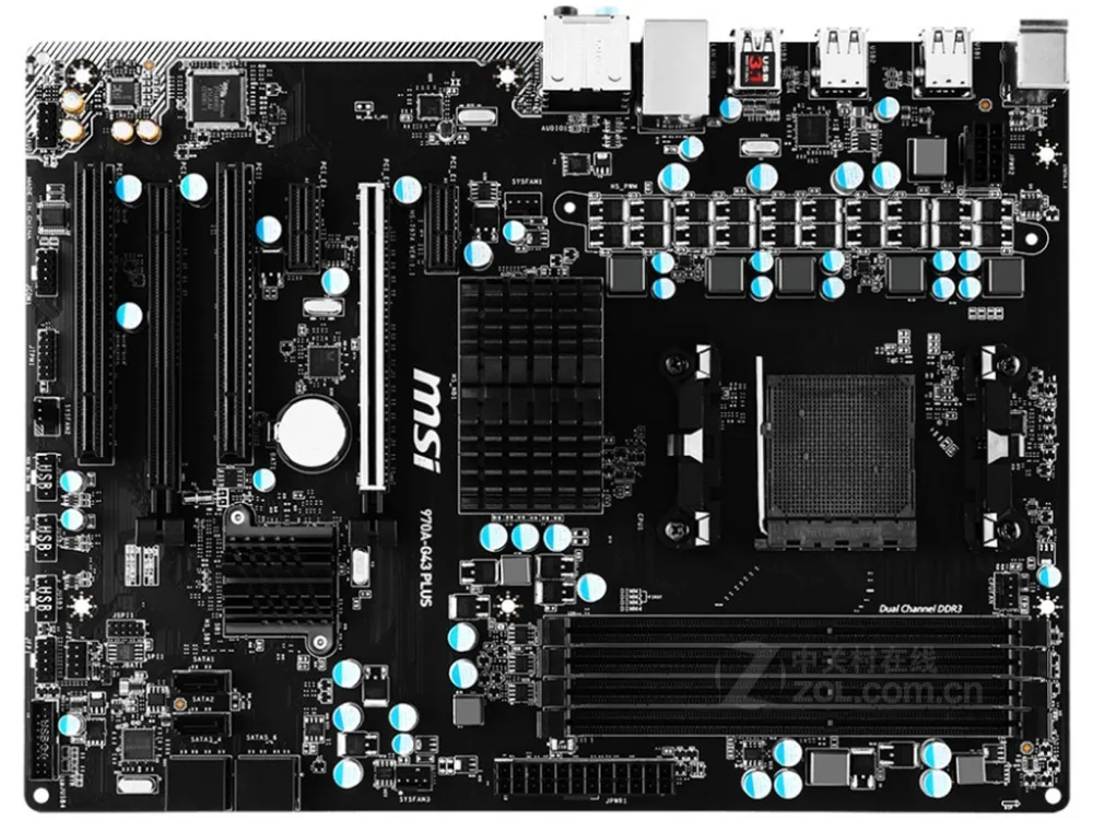 Оригинальная материнская плата MSI 970A-G43 PLUS DDR3 Socket AM3 AM3+ USB2.0 USB3.0 32GB SATA III 970 настольная материнская плата