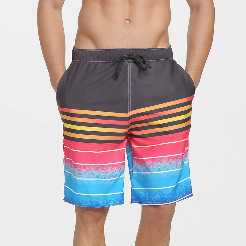 Men Quick Drying Board Shorts Running Mens Printing Trunks Surfing