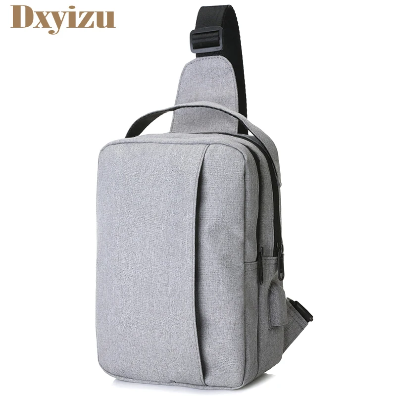 Top Handle Handbag Canvas Mens Chest Bags Fashion Travel Crossbody