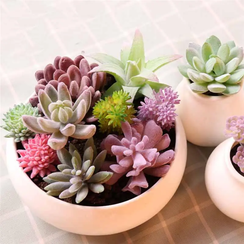

Simulation Plants Aloe Artificial Succulent Cactus Landscape Fake Lotus Faux Flower DIY Creative DIY Accessories Home Decor