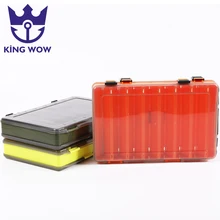 Коробка для рыболовной приманки 270*170*47 мм, двухсторонняя пластиковая рыболовная приманка, 14 отсеков, 3 шт., желтая, оранжевая, зеленая коробка