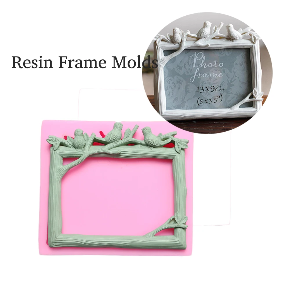 Фоторамка из смолы силиконовые формы для fondant фоторамка формы|frame silicone mold|silicone