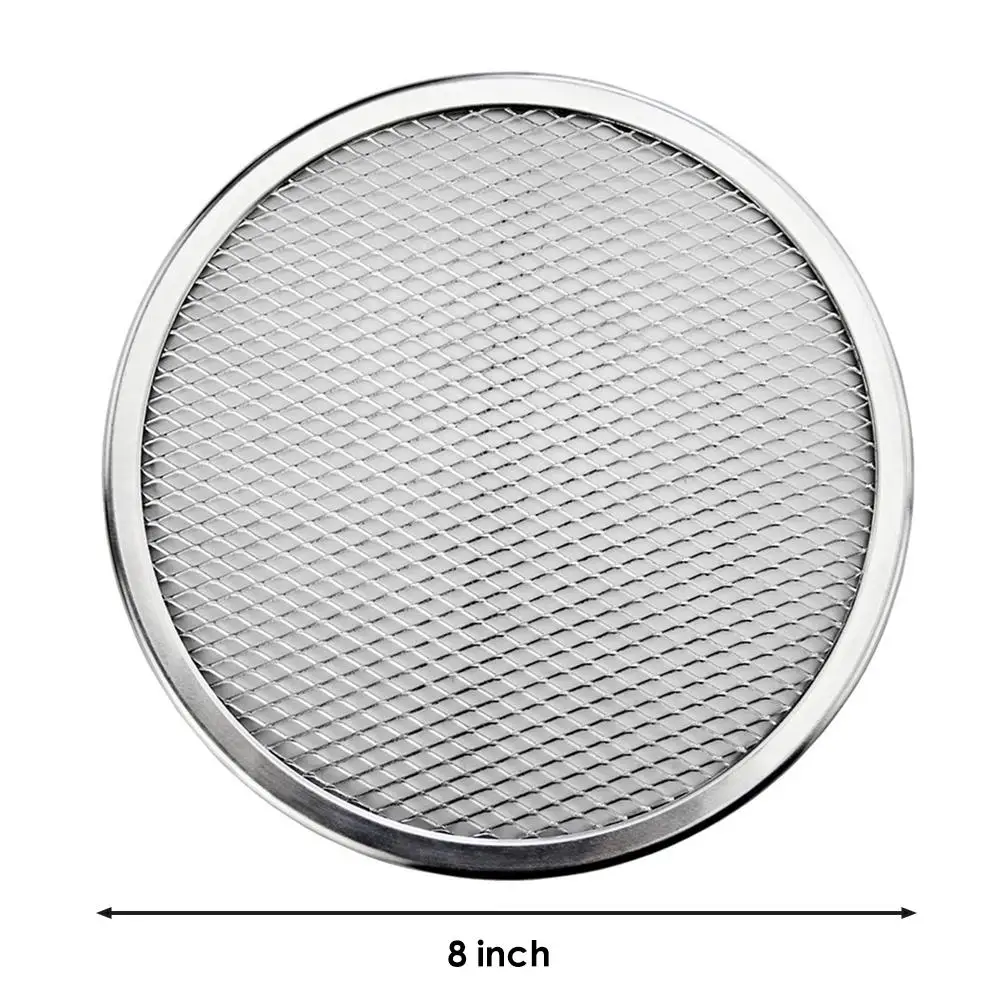 Новая алюминиевая плоская сетка для пиццы круглый противень для выпечки металлическая сетка для выпечки Кухонные инструменты для пиццы 6-22 дюймов посуда для выпечки - Цвет: C