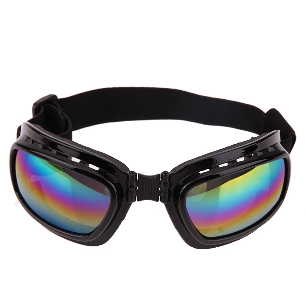 Крутая Мода Большие очки для собак ветрозащитные ПЭТ большие очки привлекательные собаки кошки защитные очки многоцветные Солнцезащитные очки - Цвет: Черный