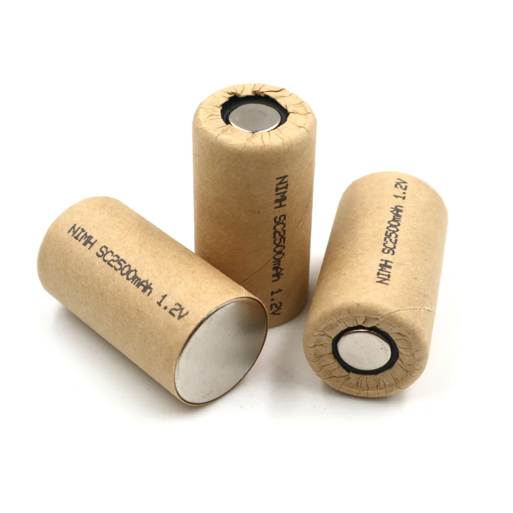 

Ni-Mh SC 2500mAh 12pcs NIMH SC2.5Ah Power Cell rechargeable battery cell power tool battery cell discharge rate 10C-15C