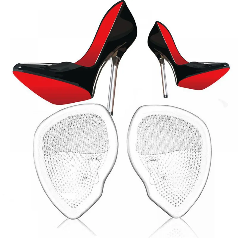 

Soft Transparent Silicone Gel Forefoot Insole Anti-Slip High Heel Shoe-Pad 1pair Free Shipping