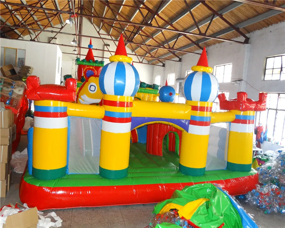 

Popular big fun city indoor playgrounds inflatable bounce house and slide combo