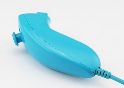 Светло-голубой цвет нунчаки Nunchuk Пульт дистанционного управления для Nintendo Wii синий nunchunk пульта дистанционного управления