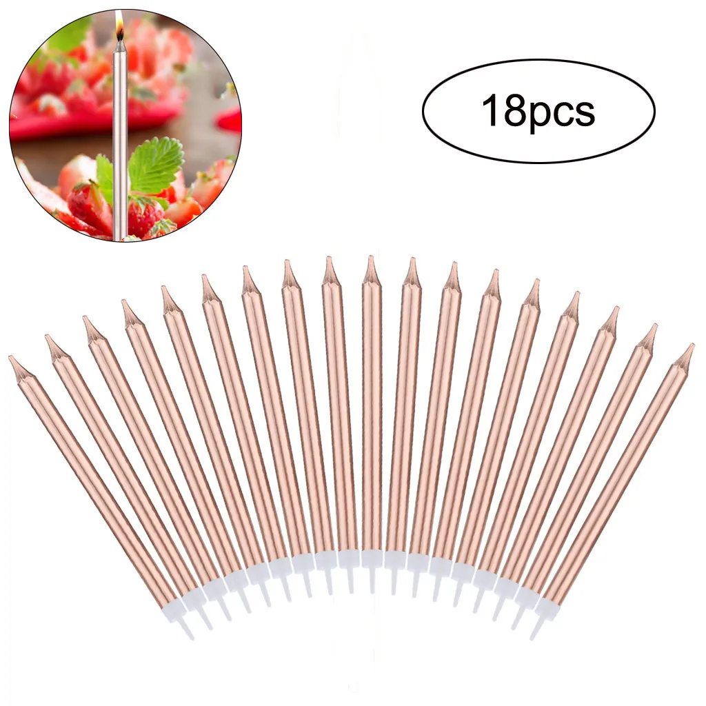

Birthday Metallic Candles Number In Holder Cake Decor for Adult/Kids Party 18pc Dropshipping Mar11
