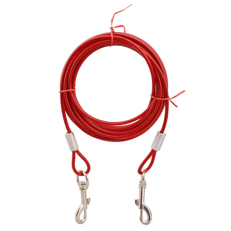 Steel Wire Anti-bite Double-headed Dog Traction Rope Pet Lead Leash Dual No-Tangle Pet Leash Walking Dogs Training8