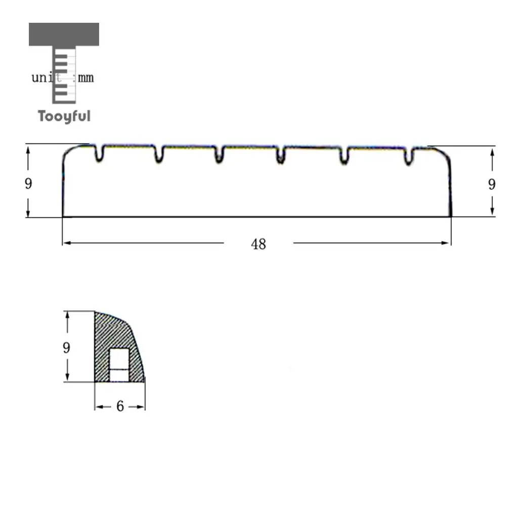 Tooyful 2 шт. пластик 48 мм Классическая гитара гайки 6 струны кости щелевая гайка гитарные запчасти для замены