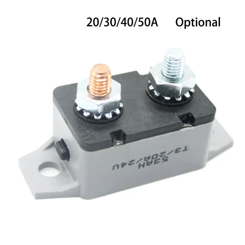 

Manual Reset Circuit Breaker F3088 20 30 40 50A AMP 12-28V Circuit Breaker Dual Battery Fuse Auto Reset C0090 Air Heater Boat