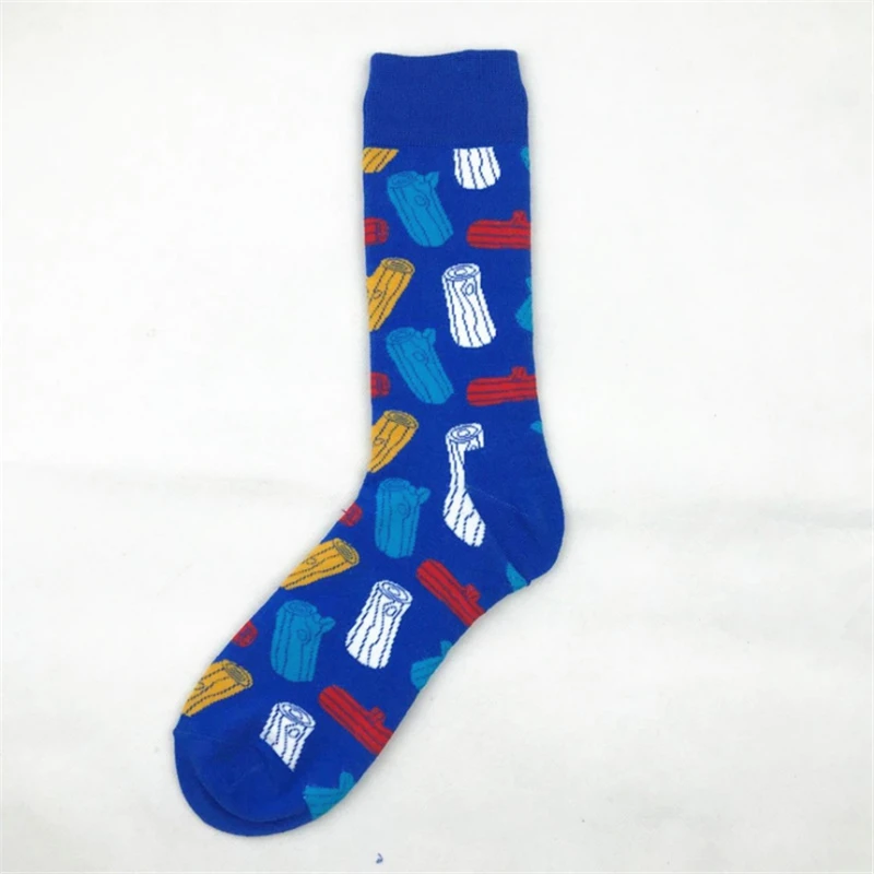 Moda Socmark Новые хип-хоп хлопковые мужские носки Harajuku Happy Funny Ax Leaf Comb нарядные носки для мужчин Свадебные Рождественские подарки