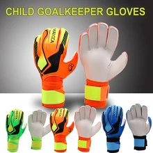 Вратарь защита пальцев утолщенные латексные футбольные вратарские перчатки для детей