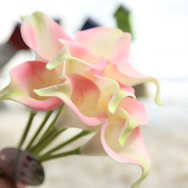 

30PCS Decorative Flowers Calla Lily PU Real Touch Artificial Flower Christmas Home Decor Table Flowers Wedding Bouquet Flower