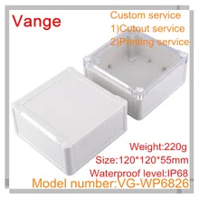 1 шт./лот литьевая форма корпус водонепроницаемый IP68 ABS пластик распределительная коробка Дело diy 120*120*55 мм для наружного электронного проекта