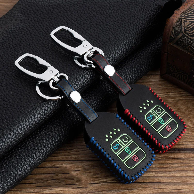 

2019 Luminous Hand-sewing Leather Car Key Case For Honda Accord Civic 10th Gen JADE VEZEL CRIDER CRV Car-styling Accessories
