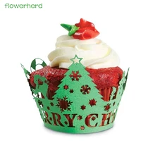 50 шт Рождественская елка обертки для кексов, Кекс Маффин бумажная обертка Рождество Babyshow день рождения предметы домашнего обихода