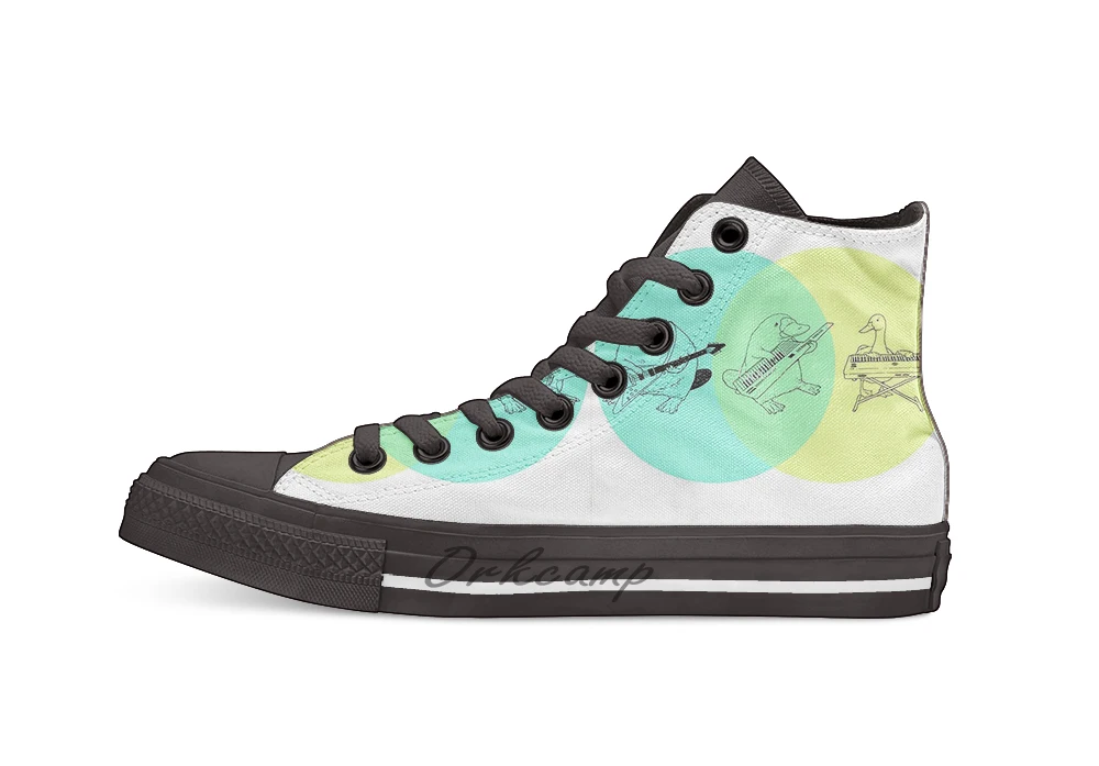 Keytar Platypus Diagram Venn Kasual Tinggi Atas Kanvas Sepatu Sneakers Untuk Drop Pengiriman Aliexpress Olahraga Hiburan