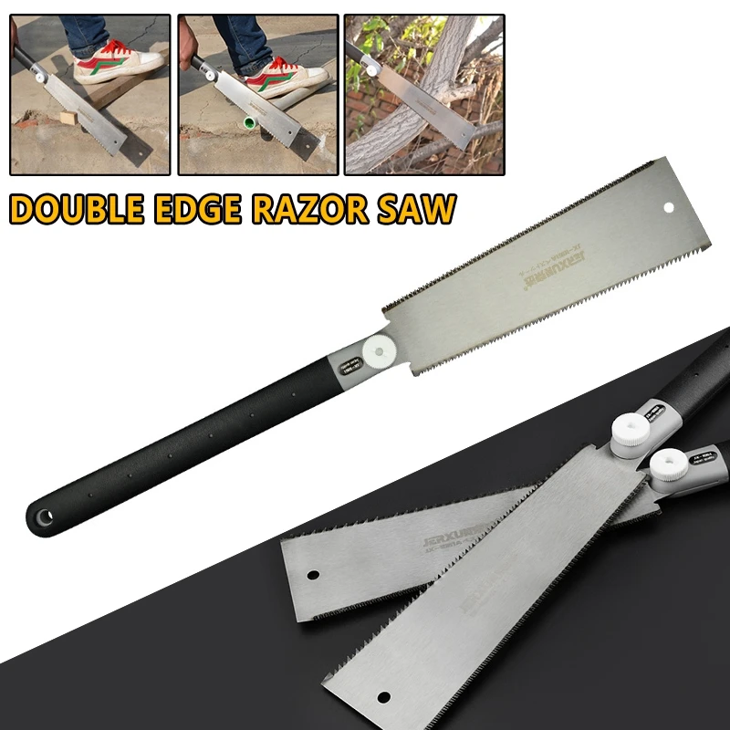 

DSPIAE 9-1/2"Double Edge Razor Saw Japanese Ryoba Style Pull Saw 14 / 9 Teeth Hand Tools For Slim Tenon Woodworking Precise Saw