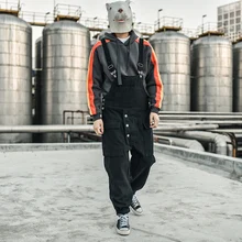 Новая мужская одежда стилист волос Ретро повседневные штаны-шаровары комбинезон с лямками костюмы