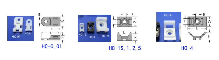 50 шт. 5 мм HC-1 нейлон седло кабеля форма галстук держатель крепление провода держатель