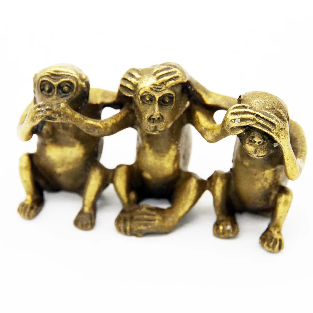 

East code Brass Sculpture Zodiac Monkey Trumpet Monkey Decoration Charm Handlebars Free of Freight
