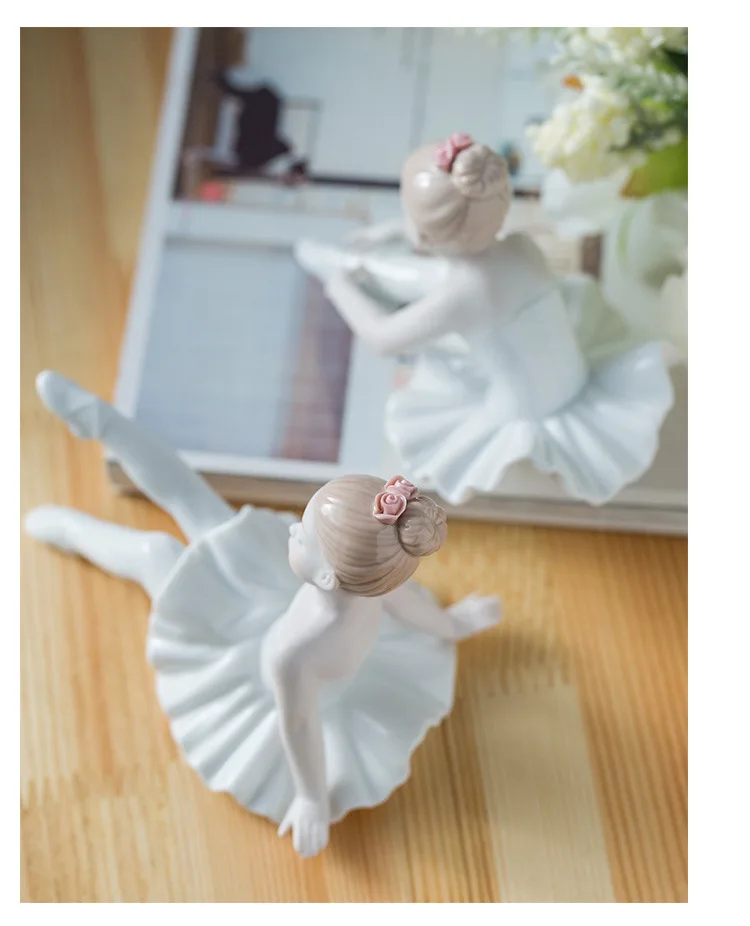 VILEAD 7 см 15,5 см керамические балетные фигурки для девочек, украшения дома, аксессуары для гостиной, спальни, Креативные Свадебные подарки