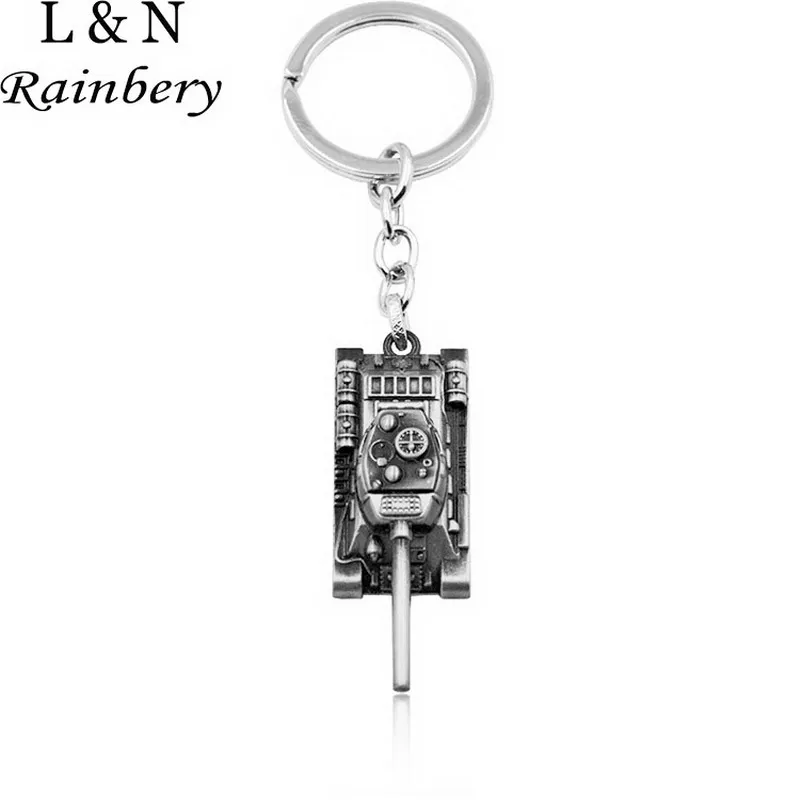 

Rainbery Wot Game World Tanks KeyChain Alloy Metal Tank Model Pendent Keyring Gift Key Chain Ring Holder For Car Fans Souvenirs