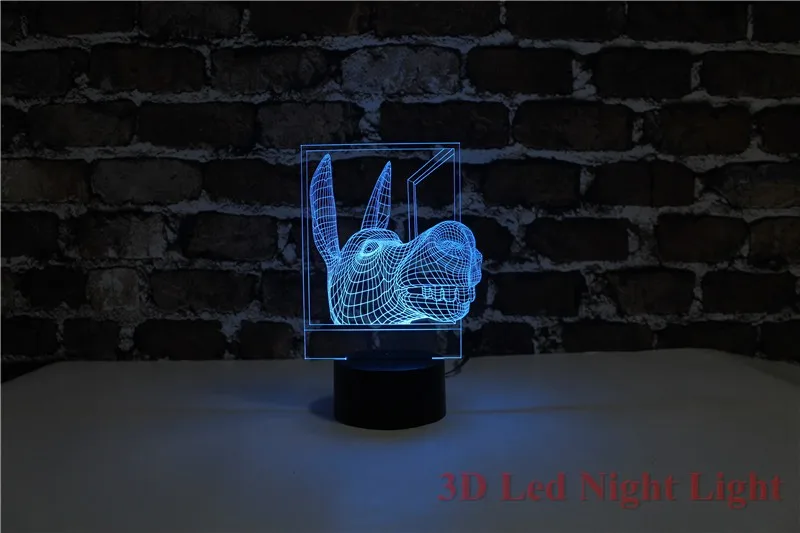 Бесплатная доставка сувениры осел деко 3D лампа с 7 цветов и изменчива Творческий экономии детская комната деко Ослик ночник