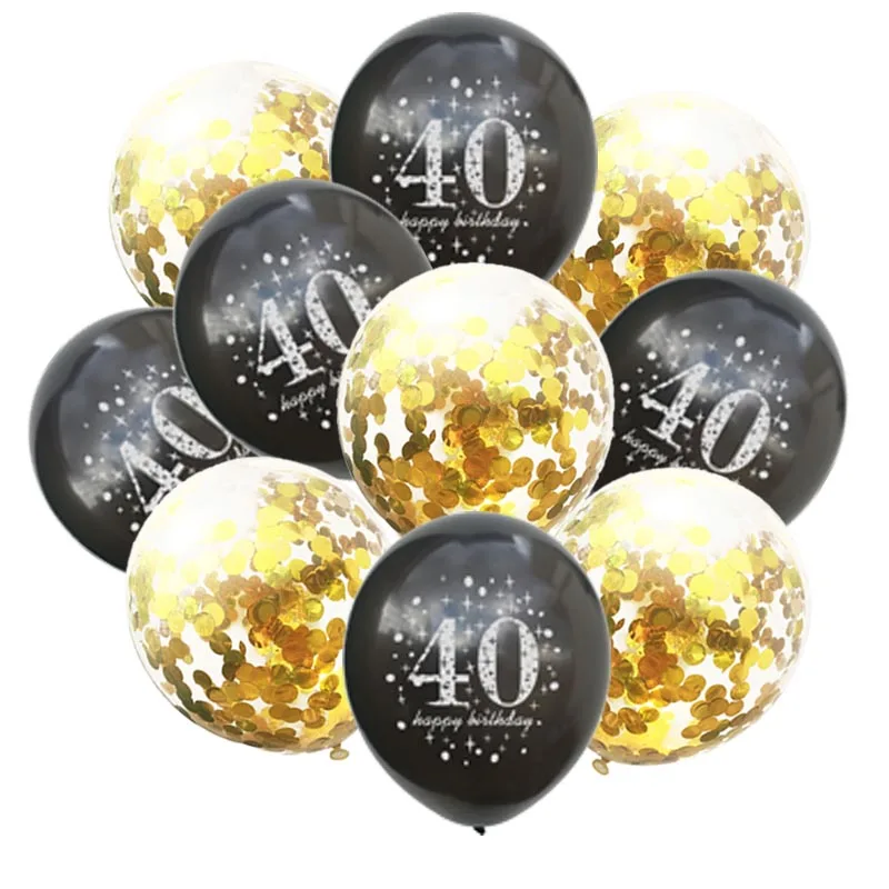 30, 40, 50, 60, 70, 80 лет воздушные шары на день рождения, декор для взрослых, золотые шары на день рождения, украшения на день рождения