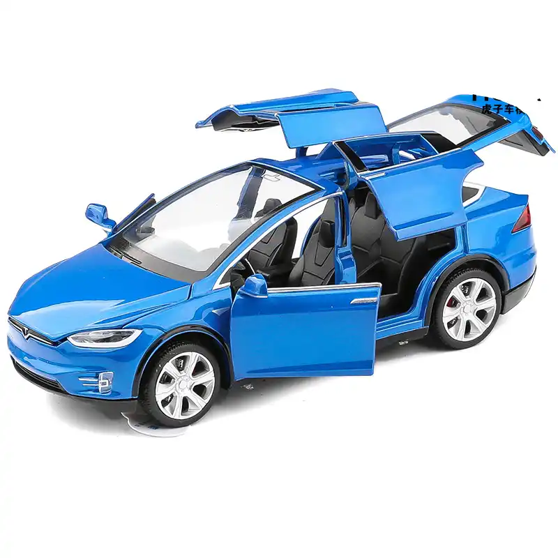 Kidami 132 Tesla Alloy Car Pull Back Diecast Model Car Toy With Sound Light Gift Toys For Children Autos Escala Siku