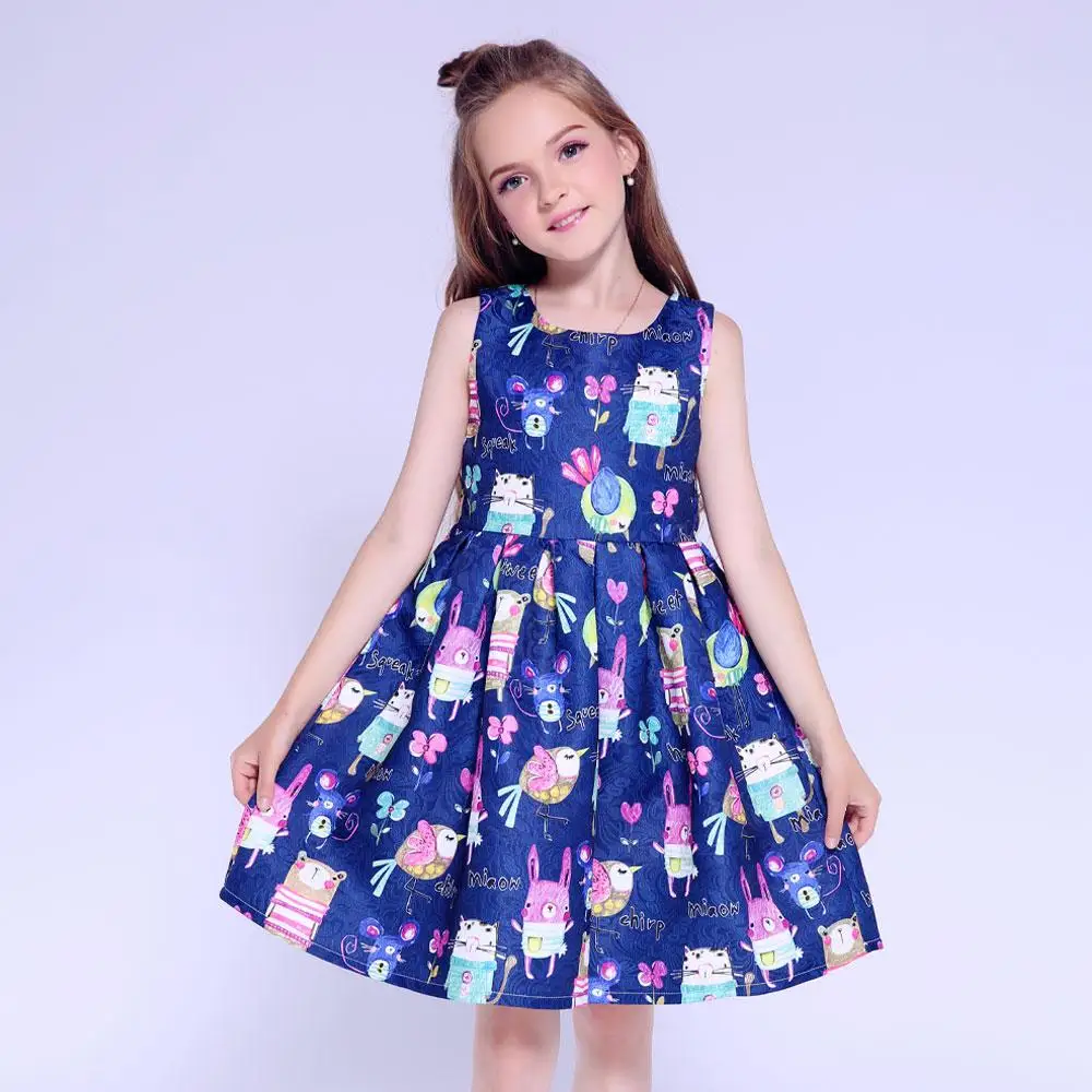 Kseniya/Детские платья для девочек; одежда; летнее зимнее платье принцессы для девочек на день рождения; милые детские вечерние платья; платье для маленьких девочек - Цвет: Blue