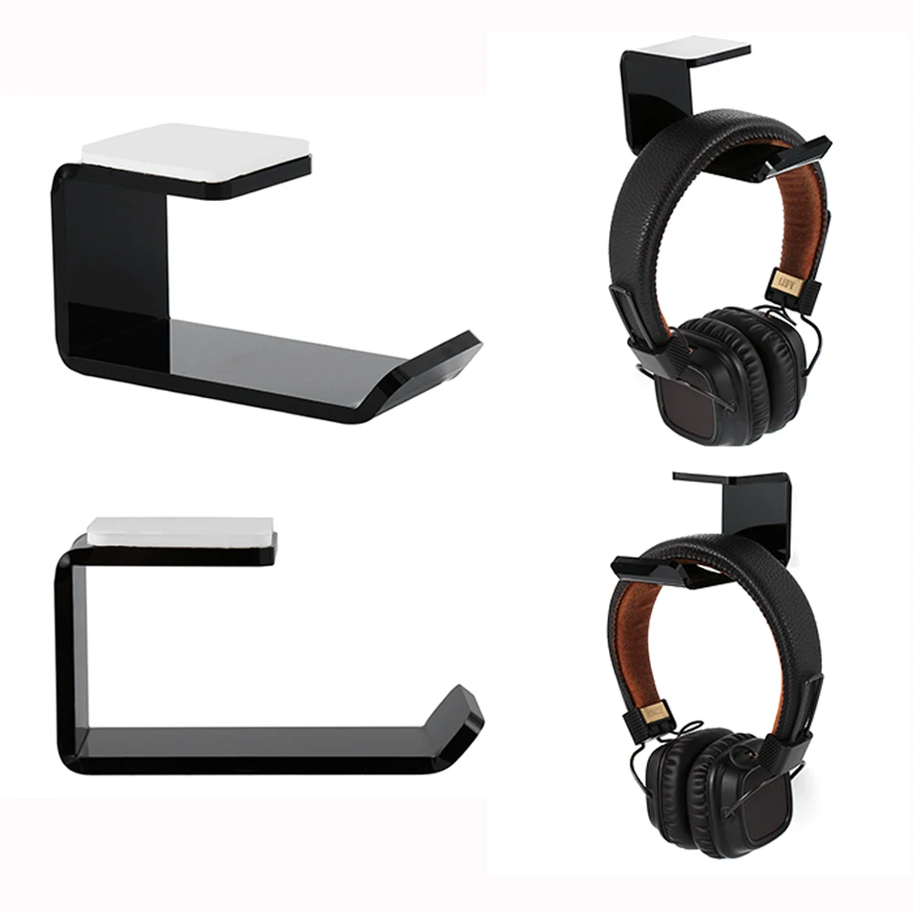 Fashion Headphone Stand With Stick Headset Holder Wall Desk Display
