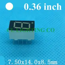 20 шт./лот 0,3" 0.36in 7-сегментный Белый светодиодный дисплей цифровой светодиодной лампой общий анод 0,36 дюймов 1 битовая цифровая трубка