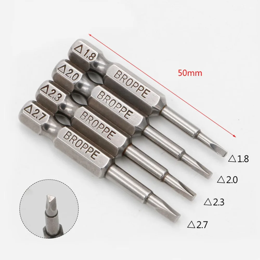 2/3/4/5 шт. 50 мм Набор бит для отвертка квадратный Y U Треугольники Магнитная отвертка Набор бит 1/" Шестигранным хвостовиком многофункциональный инструмент