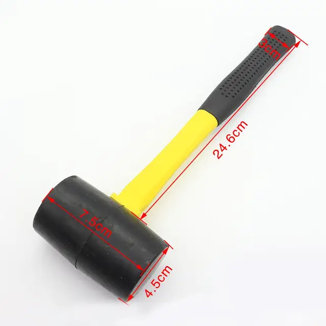 Wooden Floor Tile Installation Rubber Hammer Mallet Wooden Handle Double Head Rubber Hammer Multifunctional Repairing Hand Tool