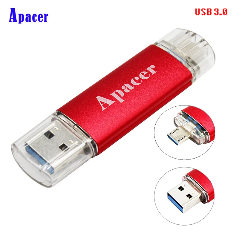 Apacer USB Флешка OTG usb3.0 флешки 4 ГБ 8 ГБ 16 ГБ 32 ГБ флешки подарок OTG u диск