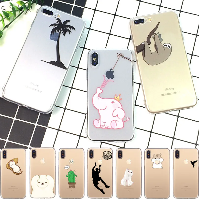 

For Funda iPhone X Case 5 5S 6 6S 7 8 Plus X XS Max XR Cute Sleep Cat For Cover iPhone 7 Case Soft TPU for Capa iPhone 8 Case