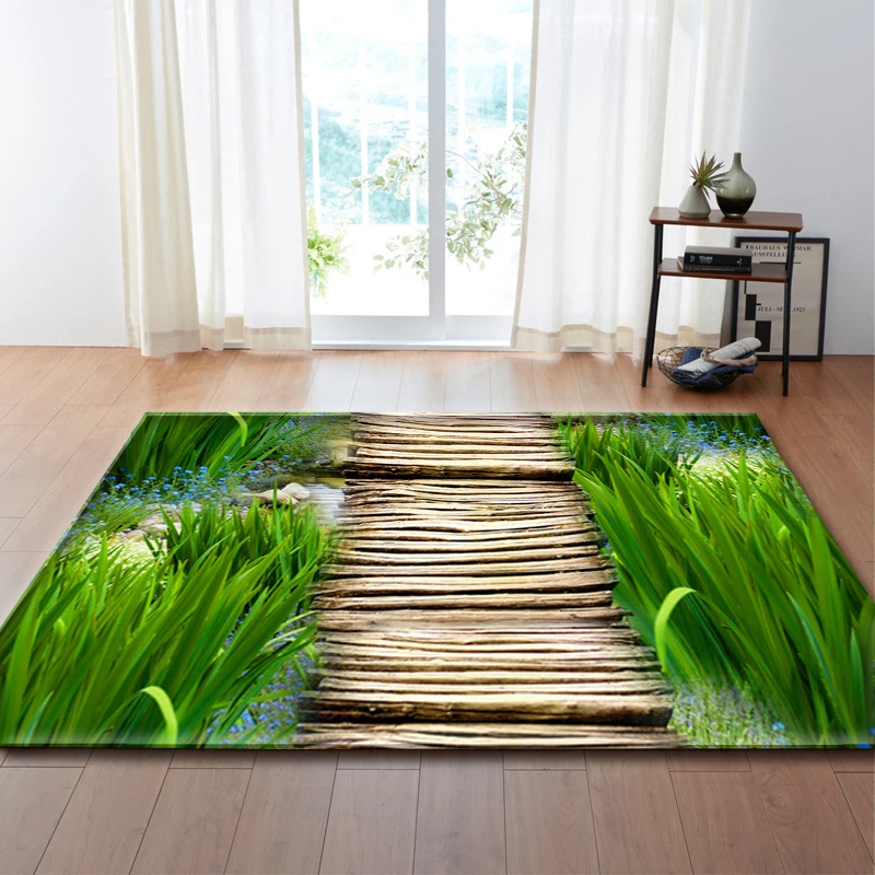 

3D Anti Slip Wrinkle Resistant Living Room Carpet Big Large Size Soft Modern Fashion Machine Washable Home Hotel Floor Mat