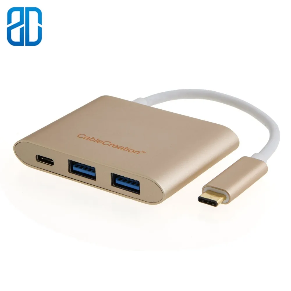 USB C Hub, Type C to 4 USB 3.0, USB C PD Port Adapter, Compatible MacBook Pro, MacBook Air 2018, Chromebook Pixel, Dell XPS 13