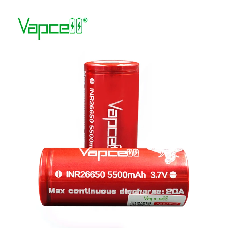 1 шт. Vapcell INR 26650 5500 мАч 20A литий-ионная батарея 3,7 в аккумуляторная vape батарея для дыма IMR E-CIG батарея vs keeppower
