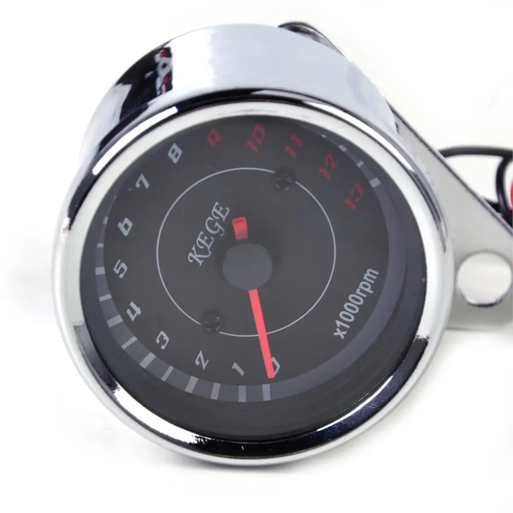 Tacômetro + Duplo Medidor da Motocicleta para Honda Dwcx Novo Universal Chrome 13000 Rpm Velocímetro Odômetro Yamaha Suzuki Led 17 tacômetro + duplo velocímetro odômetro medidor da