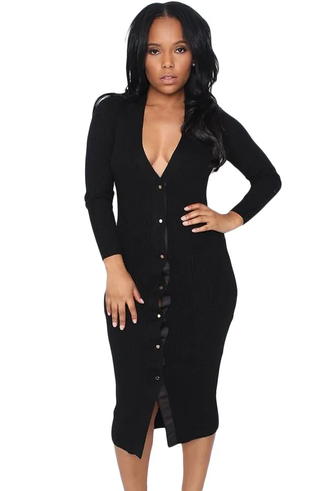 button up cardigan dress